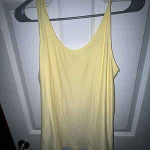 Cute yellow scoop neck tank